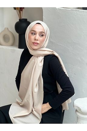 شال خاکی زنانه پنبه ای Modakaşmir - کد 898852756