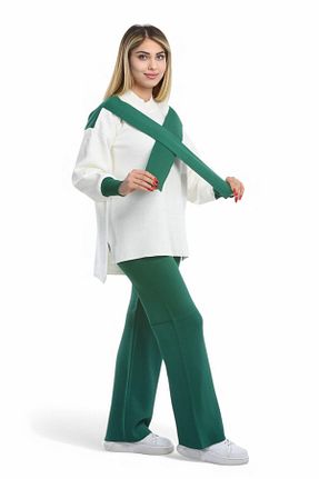 ست بالاتنه و پائین تنه خاکی زنانه تریکو NEWCO - کد 898879508