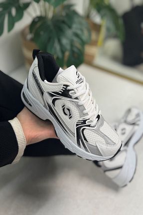 کفش اسنیکر سفید زنانه بند دار İmerShoes - کد 905298557