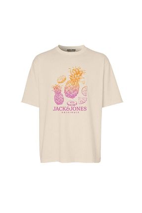 تیشرت بژ مردانه Relaxed Jack & Jones - کد 808484900