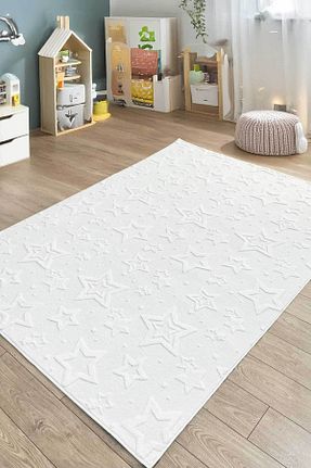 فرش بچه گانه سفید پنبه ای Decomia Home - کد 898919557