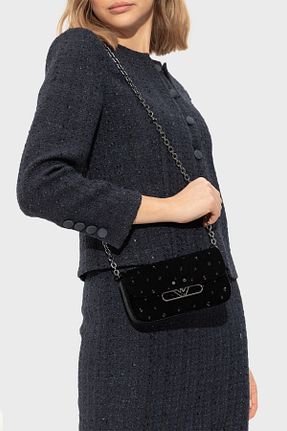 کیف دوشی مشکی زنانه پلی استر Emporio Armani - کد 899609639