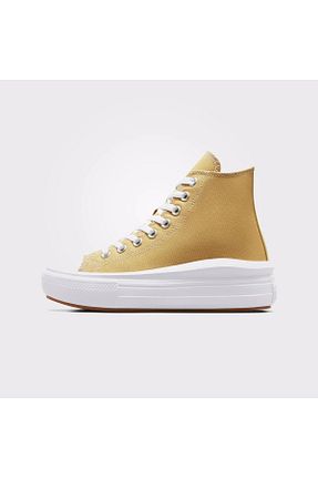 کفش اسنیکر زرد زنانه بند دار Converse - کد 797210452