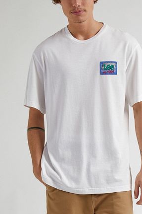 تیشرت سفید مردانه Loose Lee - کد 654445843