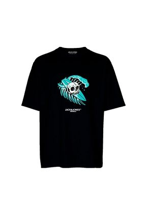 تیشرت مشکی مردانه Relaxed Jack & Jones - کد 825470040