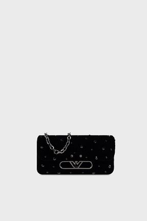 کیف دوشی مشکی زنانه پلی استر Emporio Armani - کد 899609639