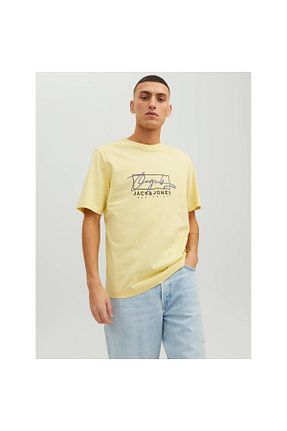 تیشرت زرد مردانه رگولار Jack & Jones - کد 731673655