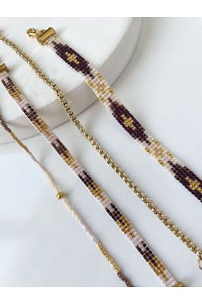دستبند جواهر قهوه ای زنانه منجق NevoAccessory - کد 898930802