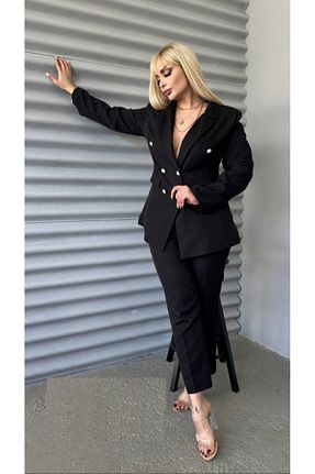 ست لباس مجلسی سایز بزرگ مشکی زنانه آستین بلند Butik Nilyam - کد 898930356