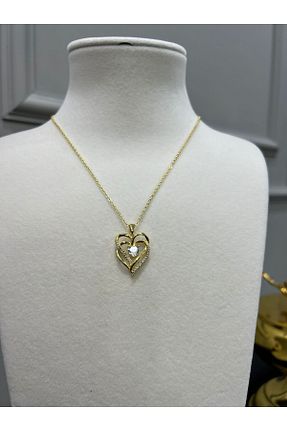 گردنبند استیل ( فولاد ) زرد زنانه استیل ضد زنگ Store - کد 884487919