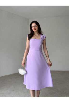 لباس مجلسی و فارغ التحصیلی بنفش زنانه بافتنی MODA DURAĞI - کد 898982227