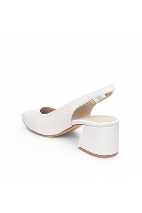 کفش پاشنه بلند کلاسیک سفید زنانه چرم لاکی MAST SHOES - کد 897971619