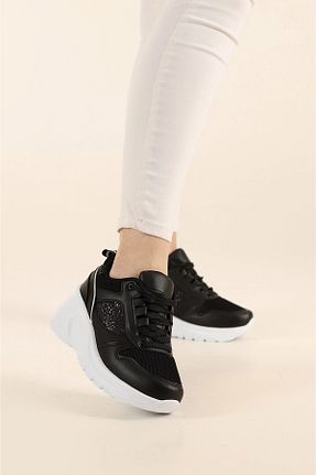 کفش اسنیکر مشکی زنانه بند دار AlbiShoes - کد 898981142