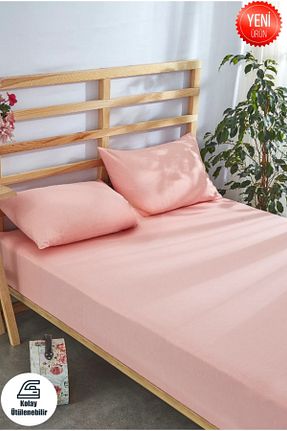 ست ملحفه تکنفره صورتی پنبه ای Sdream - کد 886177300