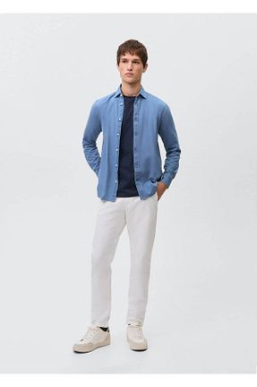 شلوار سفید مردانه پنبه ای MANGO Teen - کد 898997092