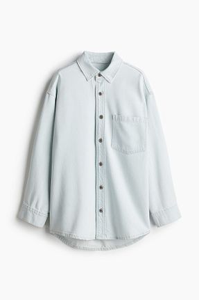 پیراهن آبی زنانه اورسایز H&M - کد 899709393