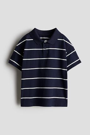 تیشرت سرمه ای بچه گانه یقه پولو H&M - کد 900317436