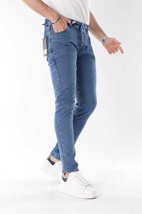 شلوار جین آبی مردانه پاچه تنگ LOCUS JEANS - کد 892593031