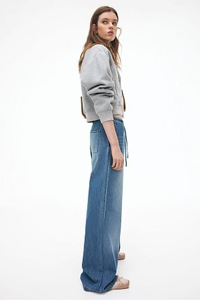 شلوار آبی زنانه پنبه ای H&M - کد 898994413
