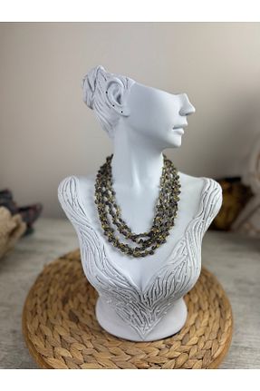 گردنبند جواهر طوسی زنانه سنگ SEDEF TAKI - کد 899004093
