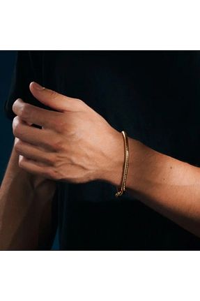 دستبند استیل (فولاد) زرد زنانه استیل (فولاد) Vitastyle - کد 899029177