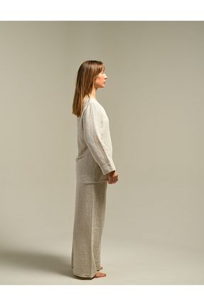 شلوار طوسی زنانه پارچه Tfifty - کد 891031079