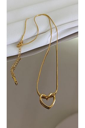 گردنبند استیل ( فولاد ) طلائی زنانه استیل (فولاد) SENAM TAKI - کد 884469594