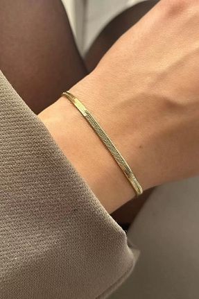 دستبند استیل (فولاد) زرد زنانه استیل (فولاد) Vitastyle - کد 899037570