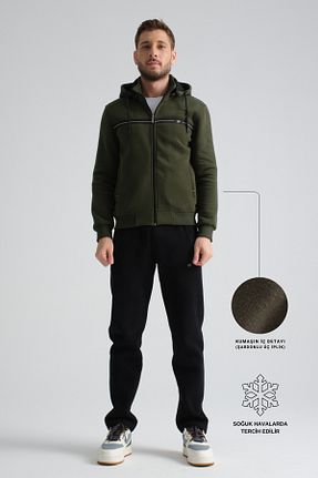 ست گرمکن خاکی مردانه پنبه - پلی استر - الاستین Shooter - کد 880262278