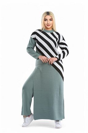 ست بالاتنه و پائین تنه فیروزه ای زنانه تریکو NEWCO - کد 899087886