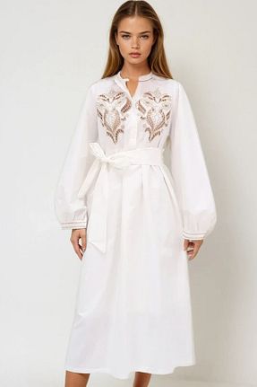 لباس سفید زنانه بافت VAGGON - کد 899088392