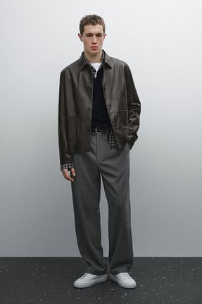 کت قهوه ای مردانه رگولار Massimo Dutti - کد 899097839