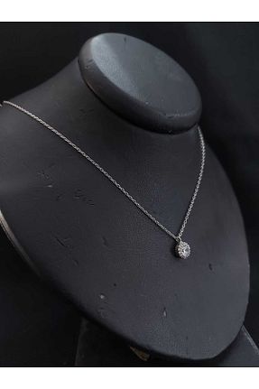 گردنبند نقره طوسی زنانه 925 عیار sarıyer silver - کد 899097658