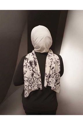 شال طوسی زنانه کرپ Tasarım - کد 896350065