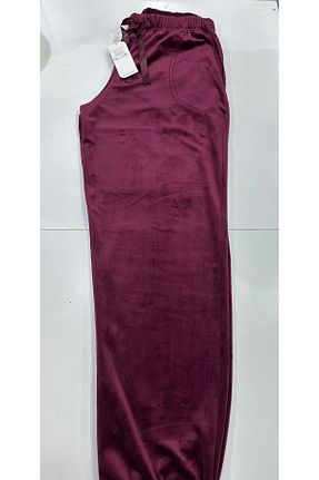 شلوار کرمگن زرشکی زنانه پاچه کش دار Mihra - کد 793169363