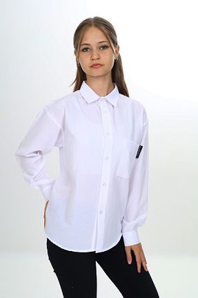 پیراهن سفید بچه گانه رگولار ANGELOS GIRLS - کد 848792595