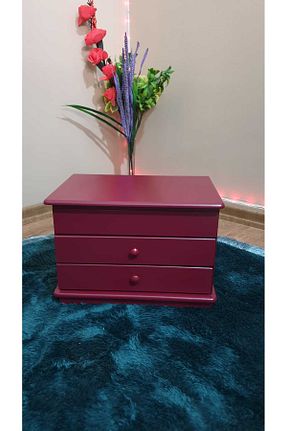 کمد جواهرات و اکسسوری زرشکی چوب Tekir Store evinizi güzelleştirin - کد 899928554