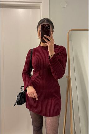 لباس زرشکی زنانه تریکو Güneş - کد 899133498