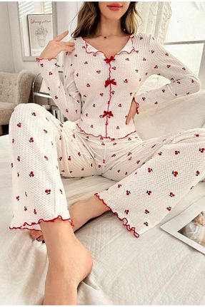 ست لباس راحتی قرمز زنانه چاپی BELLA NOTTE - کد 899144927