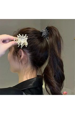 گیره سر طلائی زنانه سنگ کریستال Pelin Aksesuar - کد 788440258