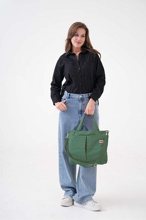 کیف پستچی سبز زنانه Çınar Bez Çanta - کد 899932082