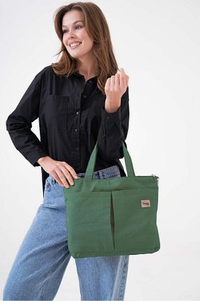 کیف پستچی سبز زنانه Çınar Bez Çanta - کد 899932082