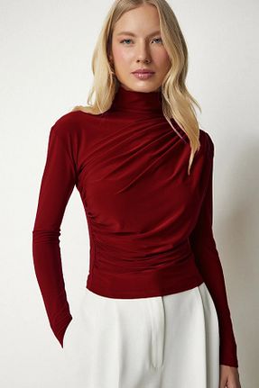 بلوز زرشکی زنانه ساده VODENS - کد 899155952