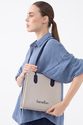 کیف دوشی طوسی زنانه چرم مصنوعی United Colors of Benetton - کد 899153440
