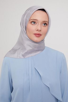 روسری طوسی پلی استر Levidor - کد 899148938