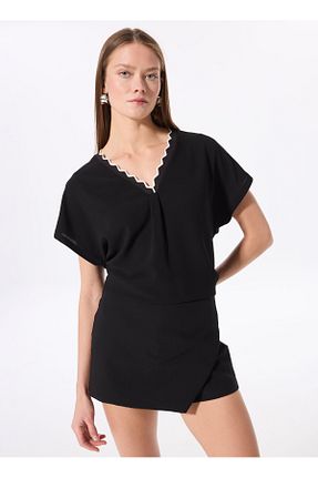 تیشرت مشکی زنانه رگولار FABRIKA COMFORT - کد 899158569