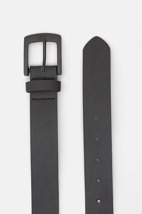 کمربند مشکی مردانه پلی اورتان Pull & Bear - کد 899157431