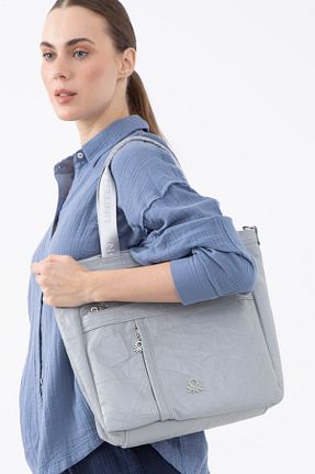 کیف دوشی طوسی زنانه United Colors of Benetton - کد 899149135