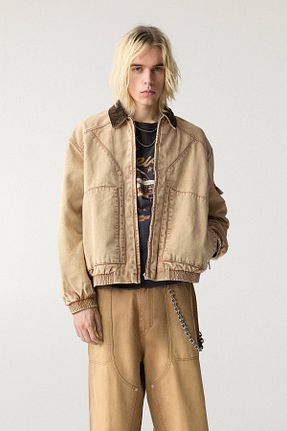کت قهوه ای مردانه Relaxed Pull & Bear - کد 899152106