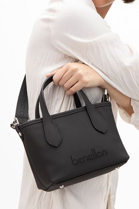 کیف دوشی مشکی زنانه چرم مصنوعی United Colors of Benetton - کد 899150436